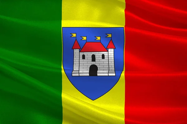 Флаг Шато в Эндре, Центр-Валь-де-Луара, Франция — стоковое фото
