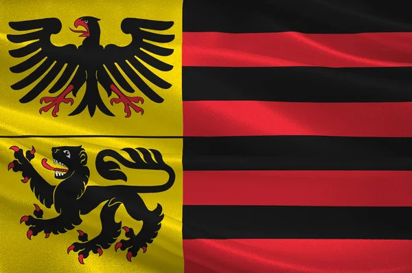 Flaga miasta Dueren w Nadrenii Północnej-Westfalii, Niemcy — Zdjęcie stockowe