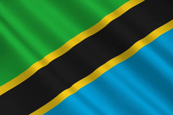 Vlajka sjednocené republiky Tanzanie — Stock fotografie