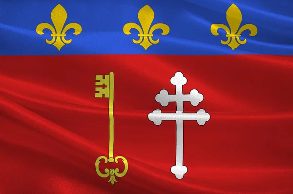 Прапор Нарбонн () — муніципалітет у Франції, у регіоні Лангедок-Occitanie — стокове фото