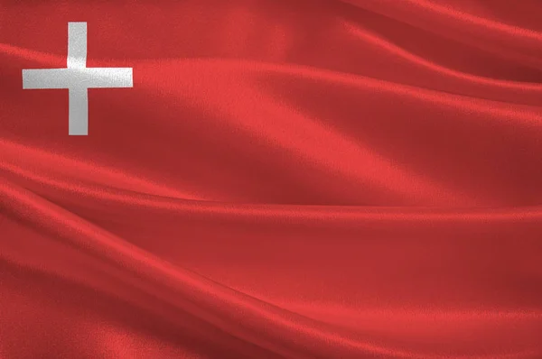 Прапор кантону Швайз в Швейцарії — стокове фото