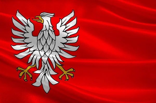 Σημαία του Μαζοβιέτσκι Voivodeship στην Ανατολική Πολωνία — Φωτογραφία Αρχείου