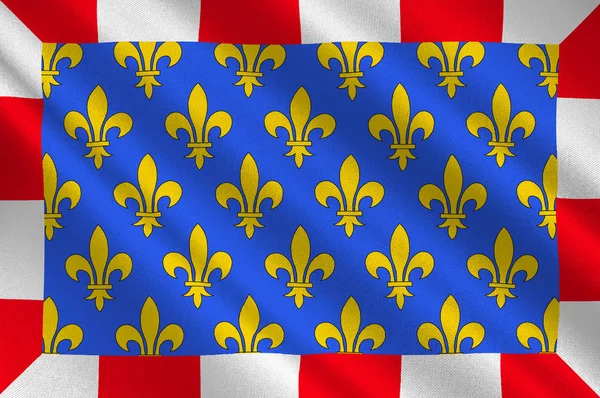 Flag of Indre-et-Loire in Centre-Val de Loire, France — Stock Photo, Image