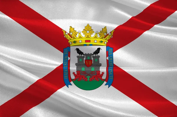 스페인 바스크 지방비토리아-가스테이즈의 국기 — 스톡 사진