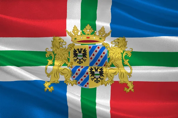 Flag of Groningen, Netherlands — Zdjęcie stockowe