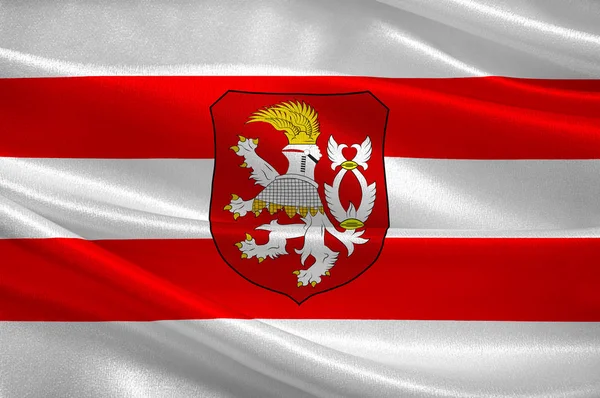 Vlajka Ústí nad Labem-město v Česku — Stock fotografie
