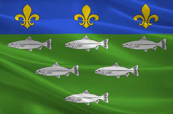 Vlag van Loches in Indre-et-Loire van Centre-Val de Loire, Frankrijk — Stockfoto