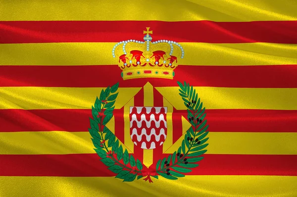 Bandera de Girona es una ciudad de España — Foto de Stock