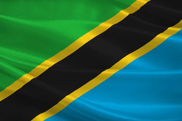 Republiken Tanzanias flagga — Stockfoto