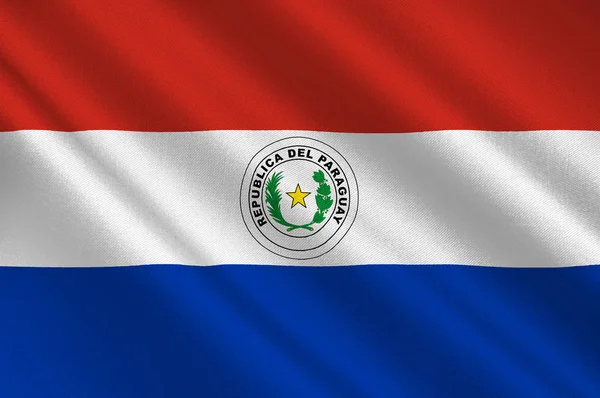 Flag of Republic of Paraguay — Stock Photo, Image