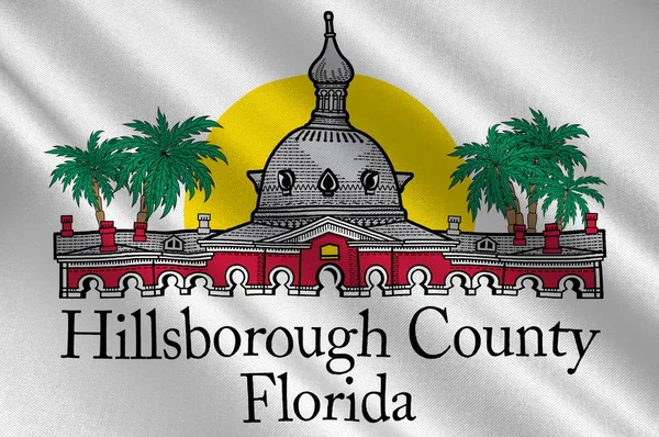 Drapeau du comté de Hillsborough en Floride, États-Unis — Photo