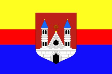 Flag of Plock city in Masovian Voivodeship in eastern Poland clipart