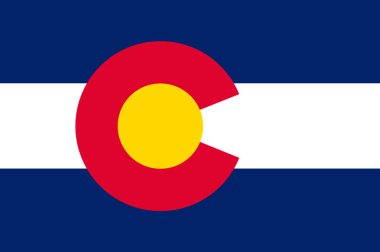 Flag of Colorado, USA clipart