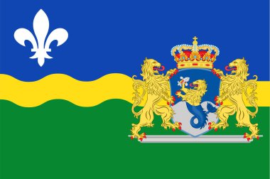 Flag of Flevoland of Netherlands clipart