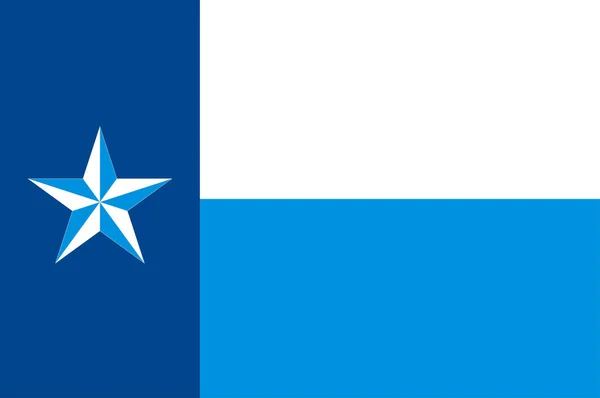 Bandiera della Contea di Dallas in Texas negli Stati Uniti — Vettoriale Stock