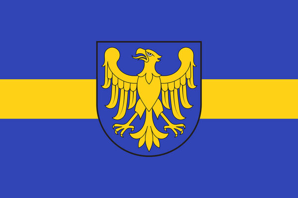Flag of Silesian Voivodeship in southern Poland