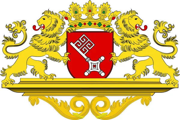 Wappen der freien Hansestadt Bremen in Deutschland — Stockvektor