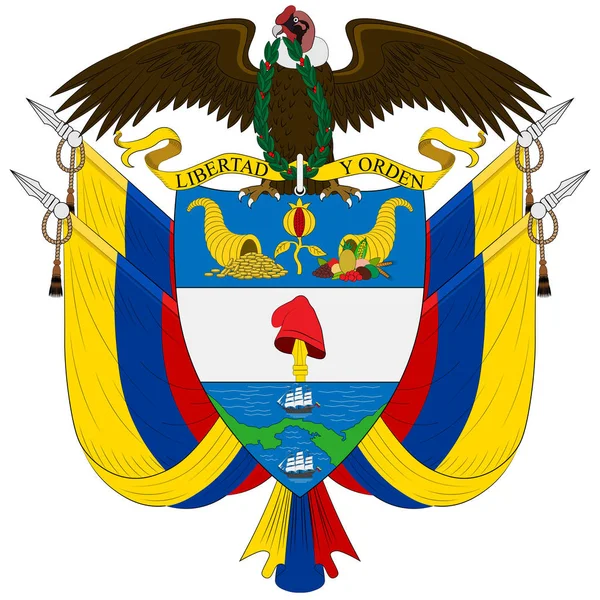 Wappen der Republik Kolumbien — Stockvektor