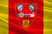 Fahne von Straubing in Niederbayern, Deutschland
