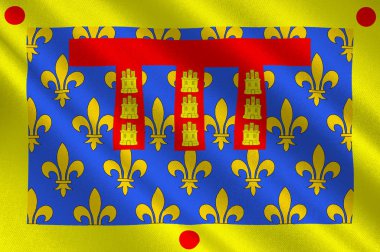 Hauts-de-France bölgesindeki pas-de-Calais bayrağı Fransa 'nın bir bölgedir