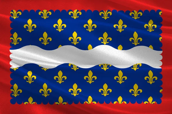 Flag of Cher in Centre-Val de Loire, France — Stock Photo, Image