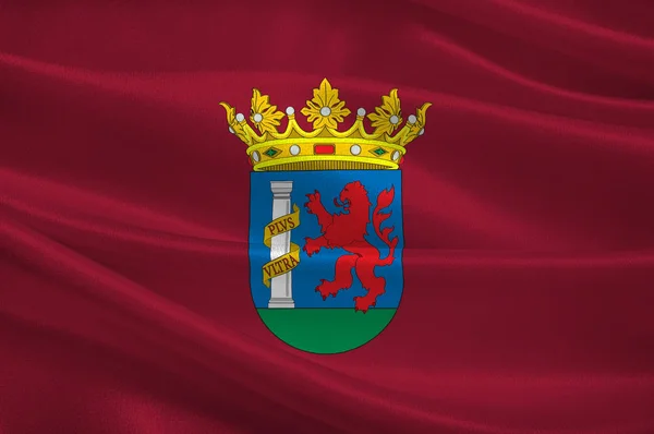Vlajka Badajoz v Extremaduře Španělska — Stock fotografie