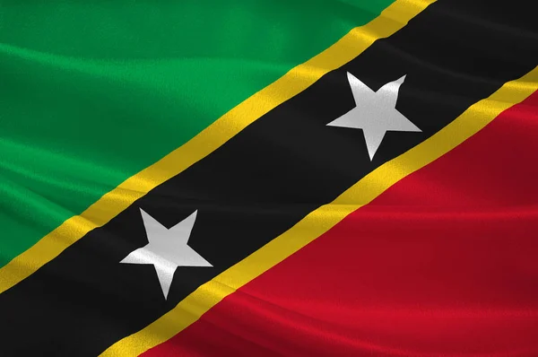 Saint Kitts och Nevis flagga — Stockfoto