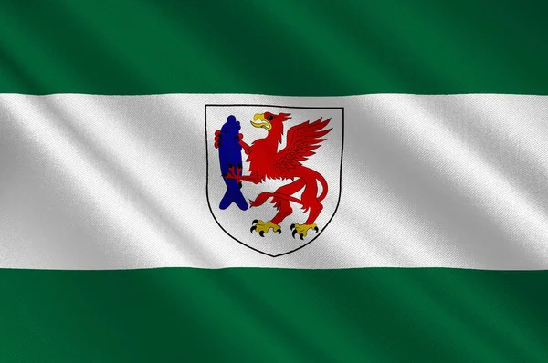 ポーランド西ポモージェ県にシュチェチネクの旗 — ストック写真