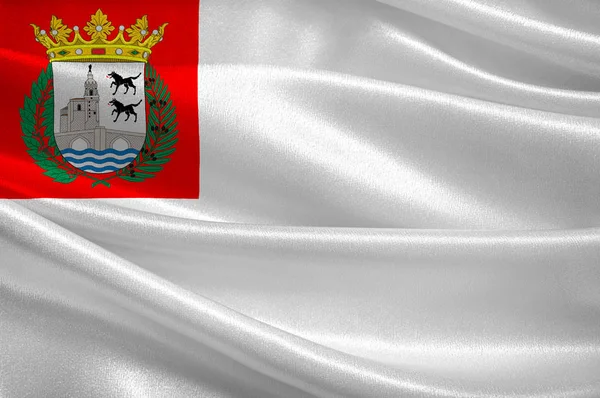 Flag of Bilbao in Basque Country in Spain — Stock Photo, Image