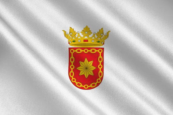 Estella vlajka v Navarre ve Španělsku — Stock fotografie