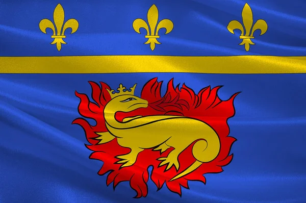 Vlag van Vitry-Le-Francois in Grand Est is een Franse administrativ — Stockfoto