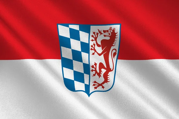 Flagge der niederbayerischen Stadt in Bayern, Deutschland — Stockfoto