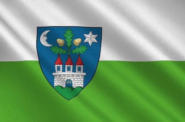 Veszpremská vlajka v Maďarsku — Stock fotografie