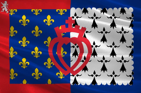 Флаг Pays de la Loire - регион Франции — стоковое фото
