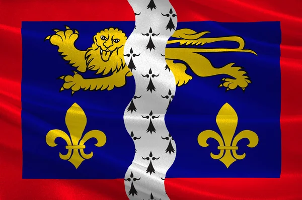 Mayenne zászlaja (Pays de la Loire) Franciaország egyik régiója — Stock Fotó
