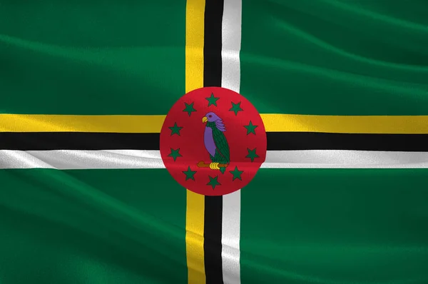 Σημαία της Κοινοπολιτείας της Ντομίνικα — Φωτογραφία Αρχείου