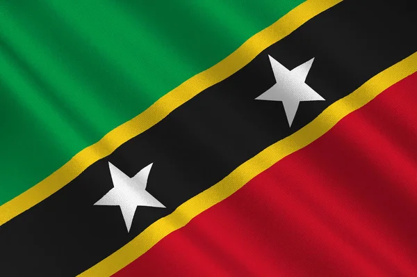 Saint Kitts och Nevis flagga — Stockfoto