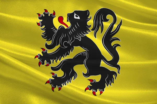 Flaga regionu flamandzkiego w Belgii — Zdjęcie stockowe