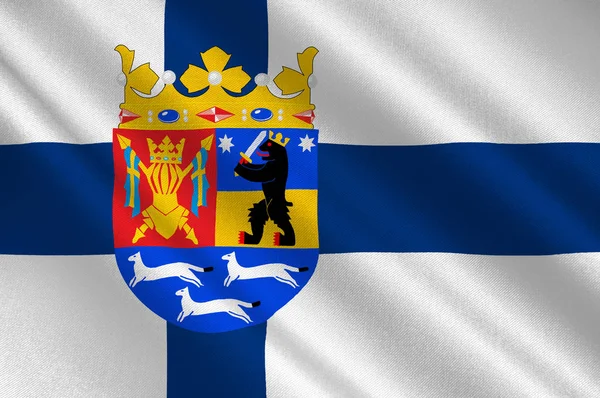 Bandeira da província da Finlândia Ocidental — Fotografia de Stock