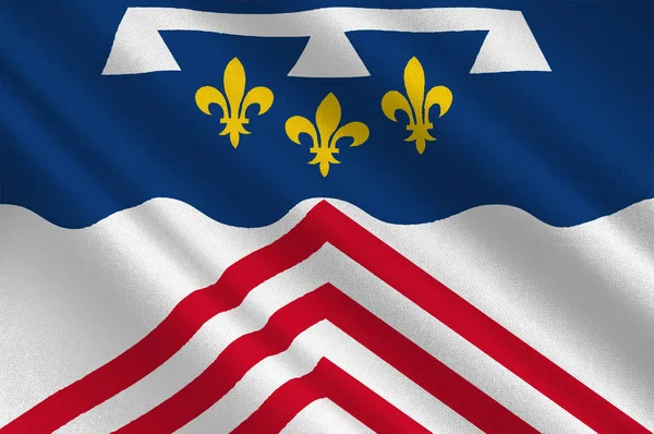 Vlag van Eure-et-Loir in Centre-Val de Loire, Frankrijk — Stockfoto