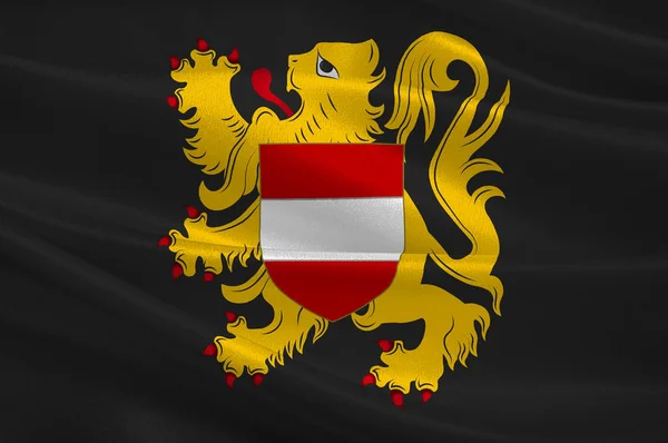 Flag of Flemish Brabant in Flemish Region of Belgium — Stock Photo, Image