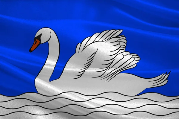 Flagge von le blanc in indre des centre-val de loire, Frankreich — Stockfoto