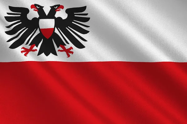 Vlajka Luebecku ve Šlesvicko-Holštýnsku v Německu — Stock fotografie