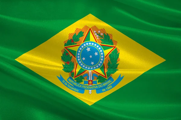 Прапор Бразилії — стокове фото