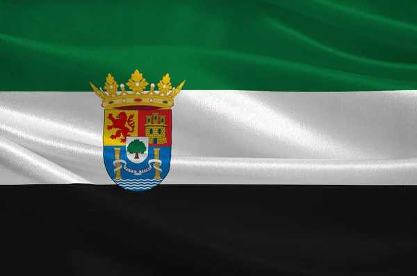 Flagge der Extremadura in Spanien — Stockfoto