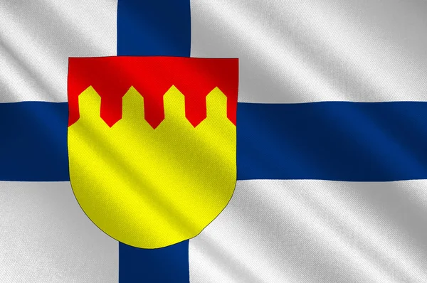 Regio van de vlag van Pirkanmaa, Finland — Stockfoto