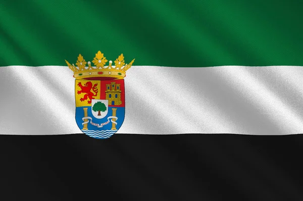 Bendera Extremadura di Spanyol — Stok Foto