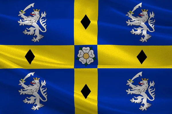 Durhamská vlajka v Anglii — Stock fotografie