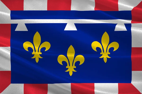 Flagge von centre-val de loire, Frankreich — Stockfoto