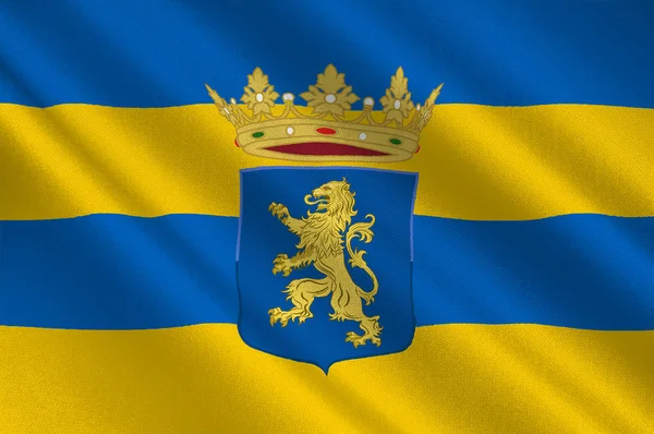 Flagge von Leeuwarden, Friesland der Niederlande — Stockfoto